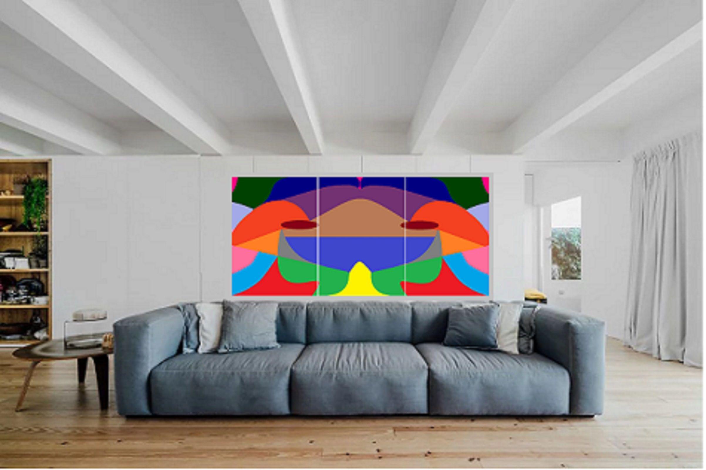 COPA triptic, Pittura, Acrilico su tela - Painting di Jose Maria Palacin Calvo