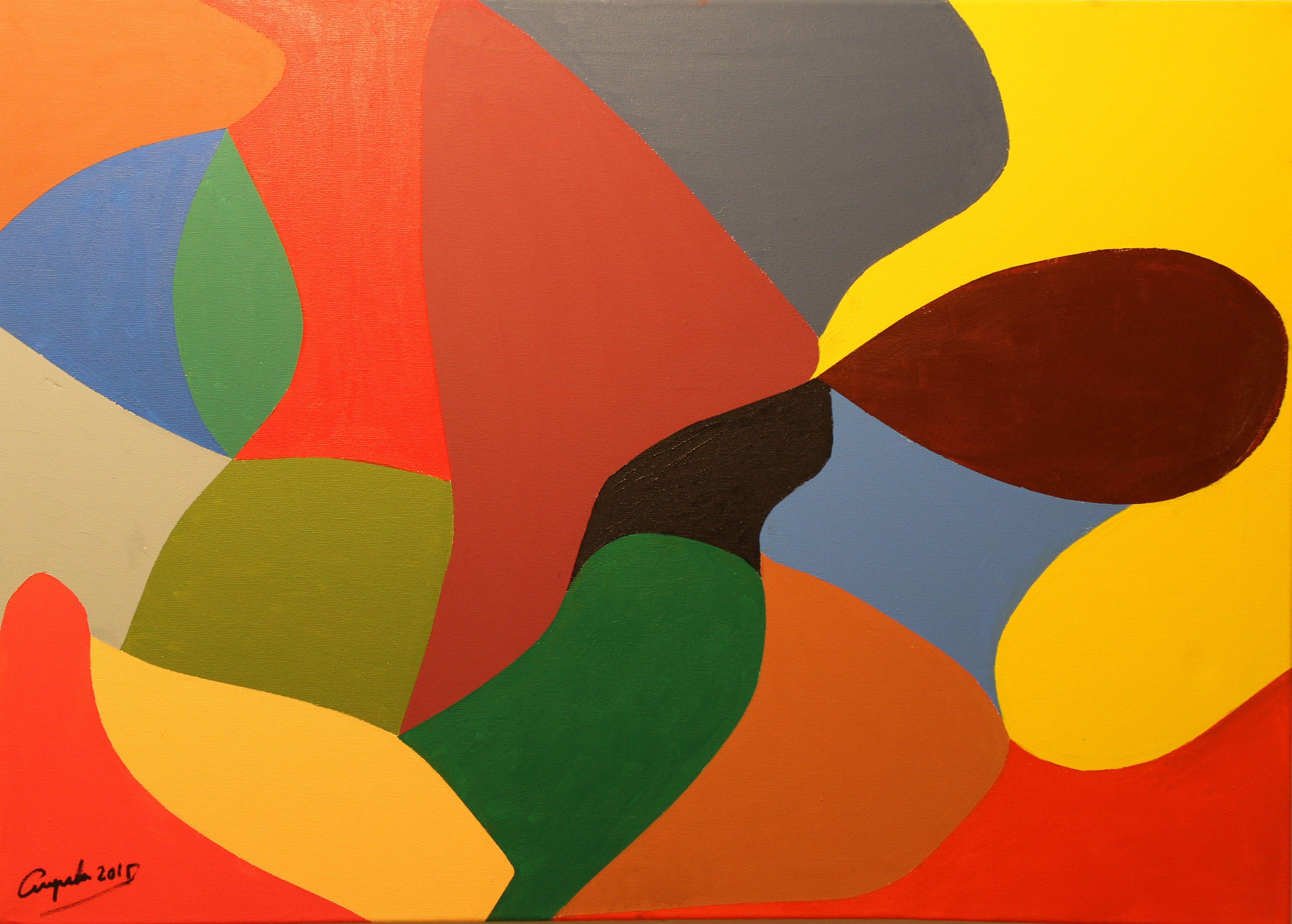 Jose Maria Palacin Calvo Abstract Painting – MOSTACHO, Gemälde, Acryl auf Leinwand