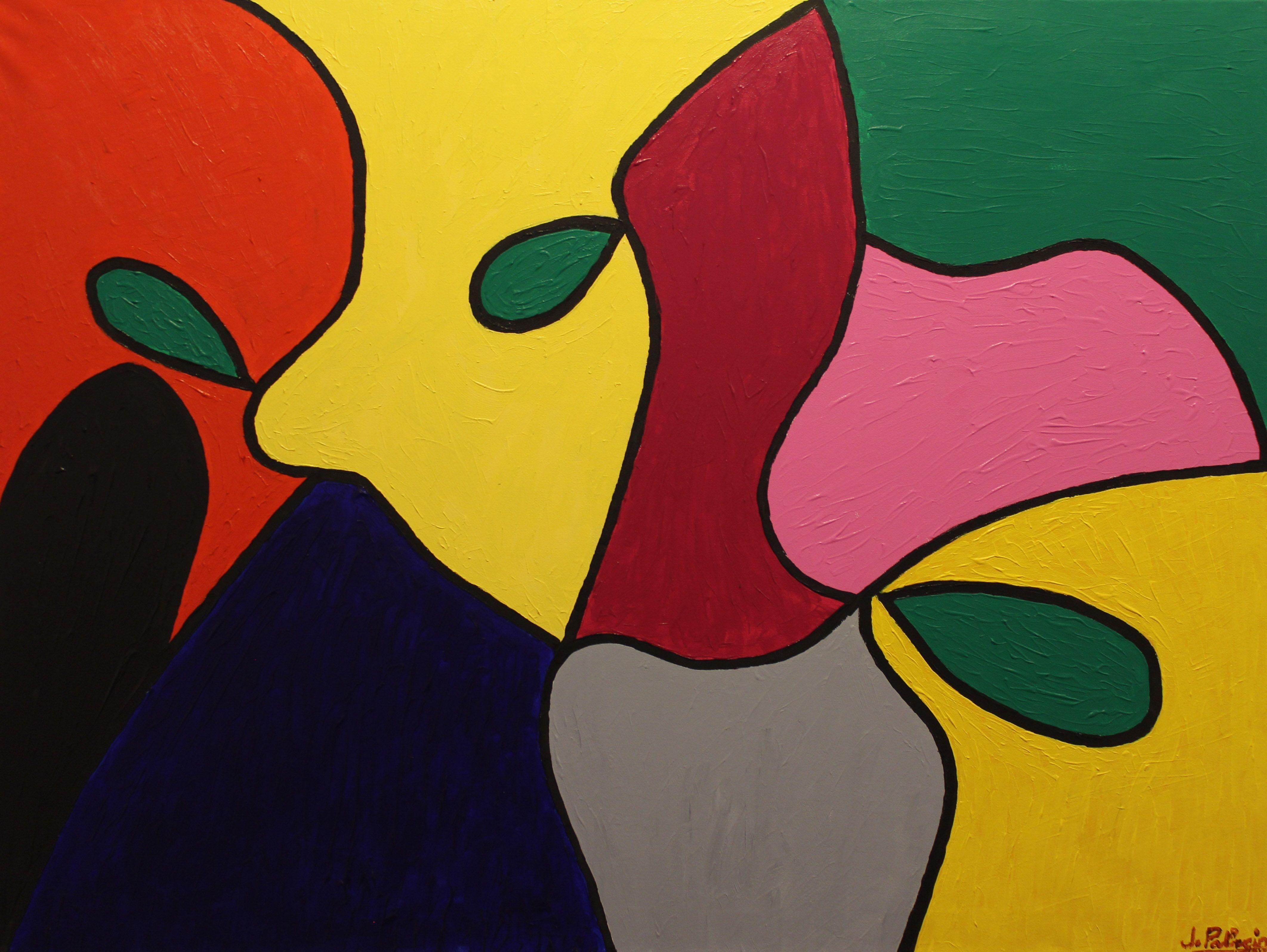 Abstract Painting di Jose Maria Palacin Calvo - ROSTRO, Pittura, Acrilico su tela