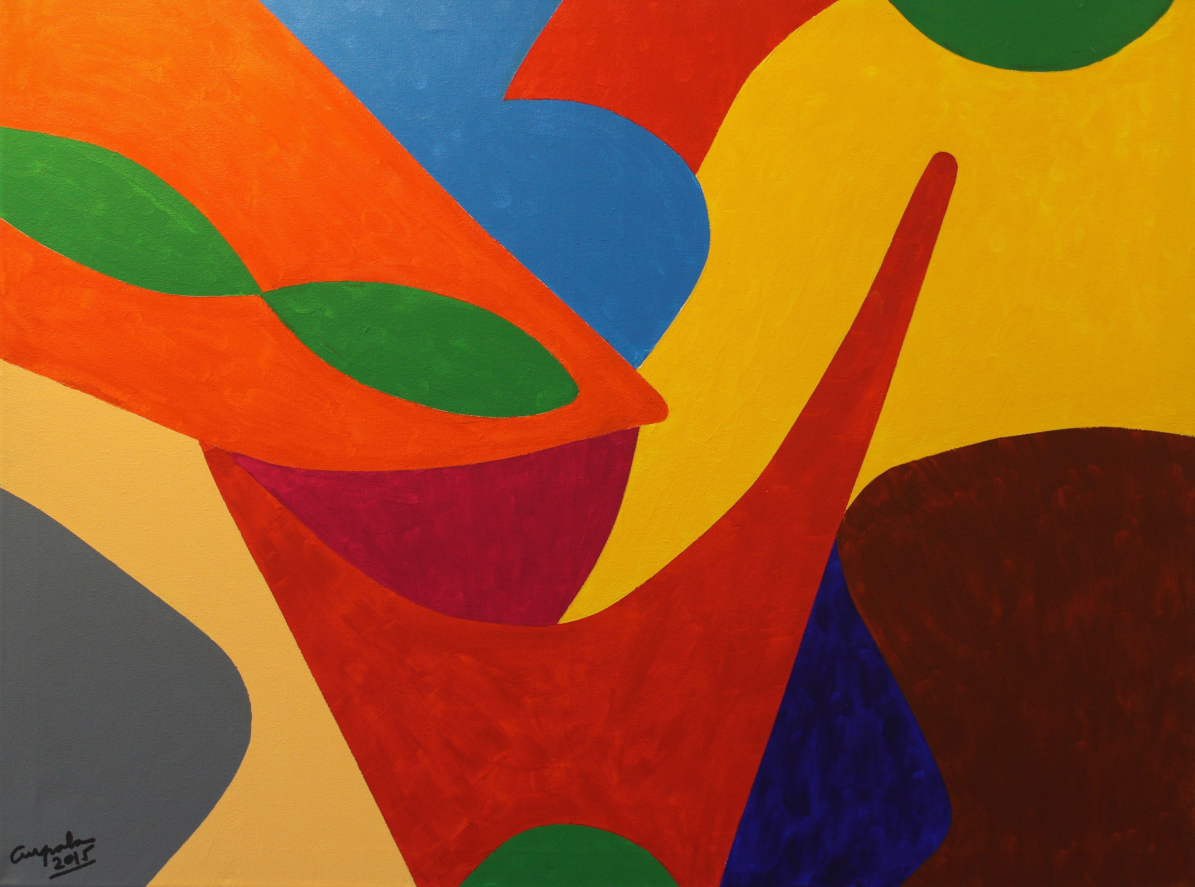 Jose Maria Palacin Calvo Abstract Painting - YUNQUE, Painting, Acrylic on Canvas