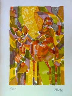 untitled, color abstract, original lithograph