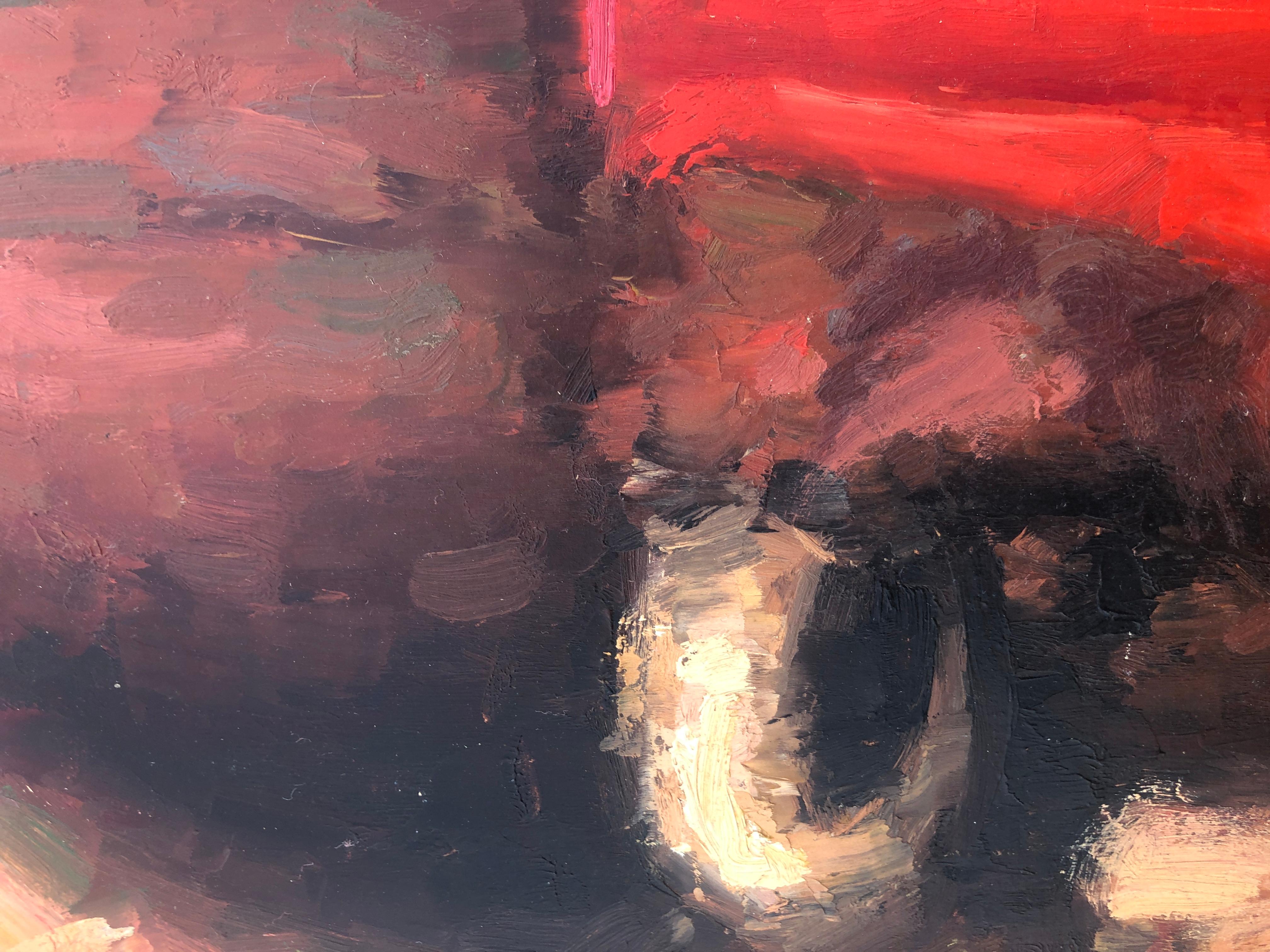 Escena taurina pintura al óleo sobre tabla en venta 1