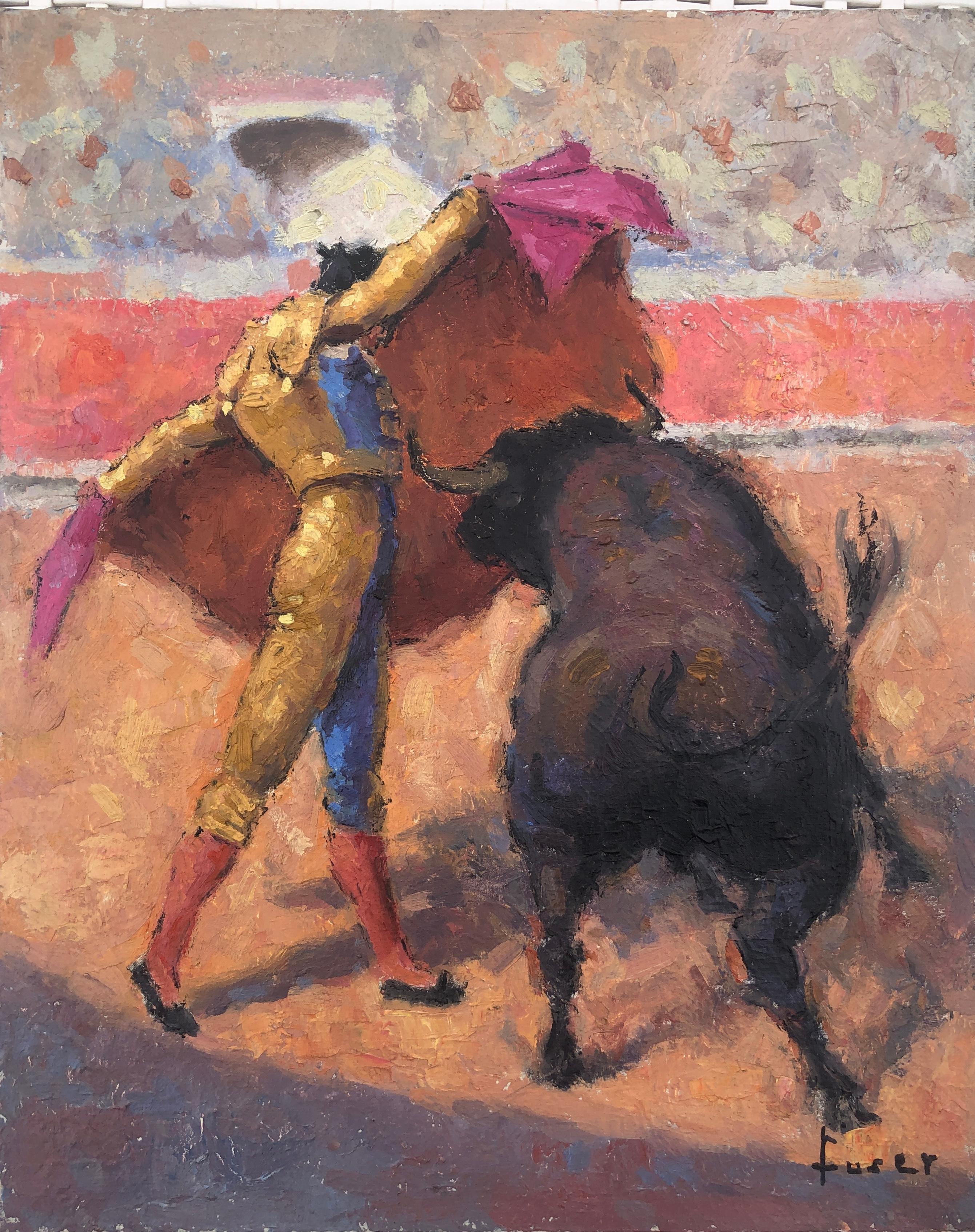 Escena taurina óleo sobre lienzo