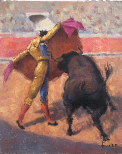 Scène de tauromachie huile sur toile