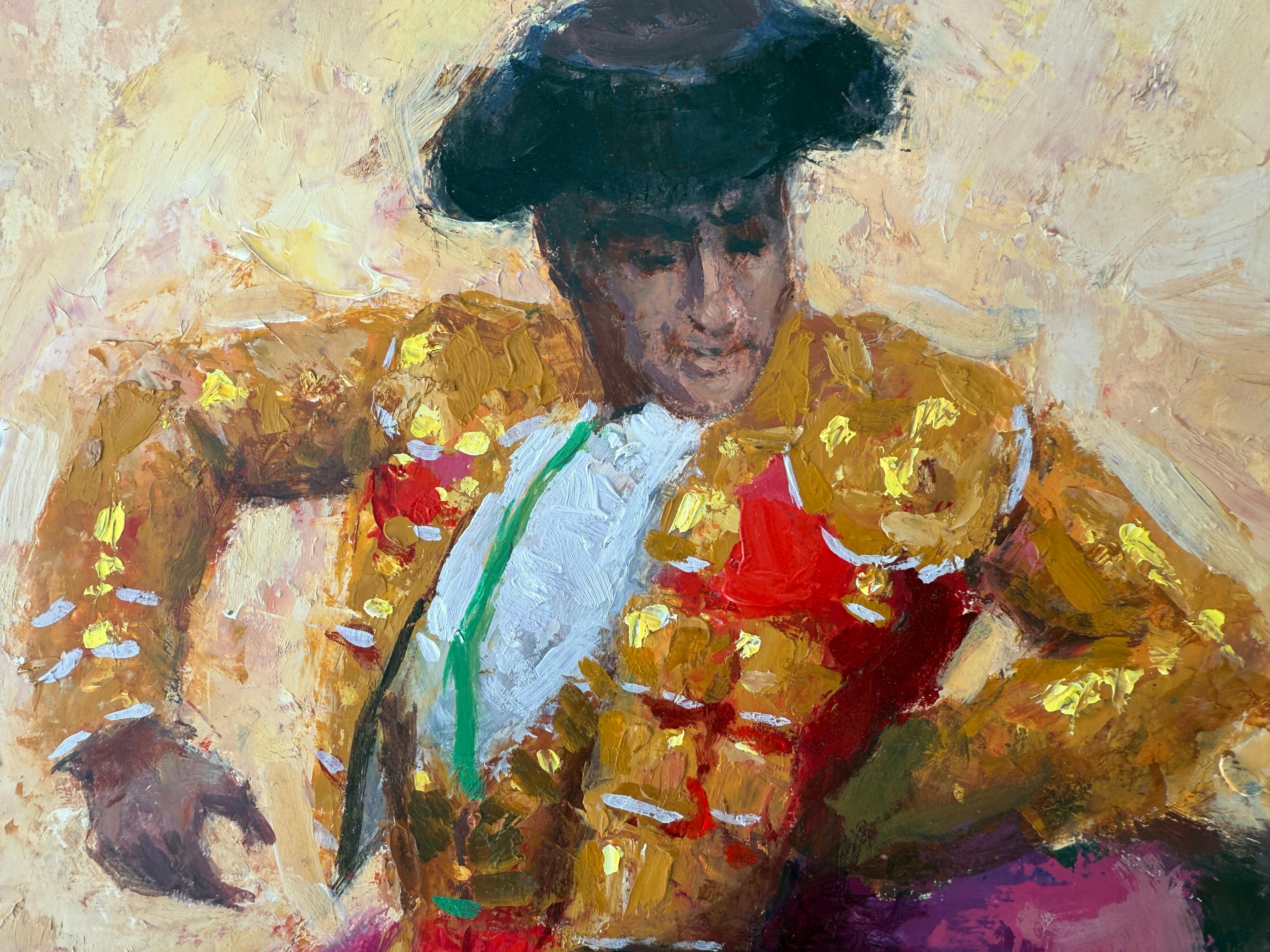 Manovra del Capo dipinto ad olio con il torero in vendita 1
