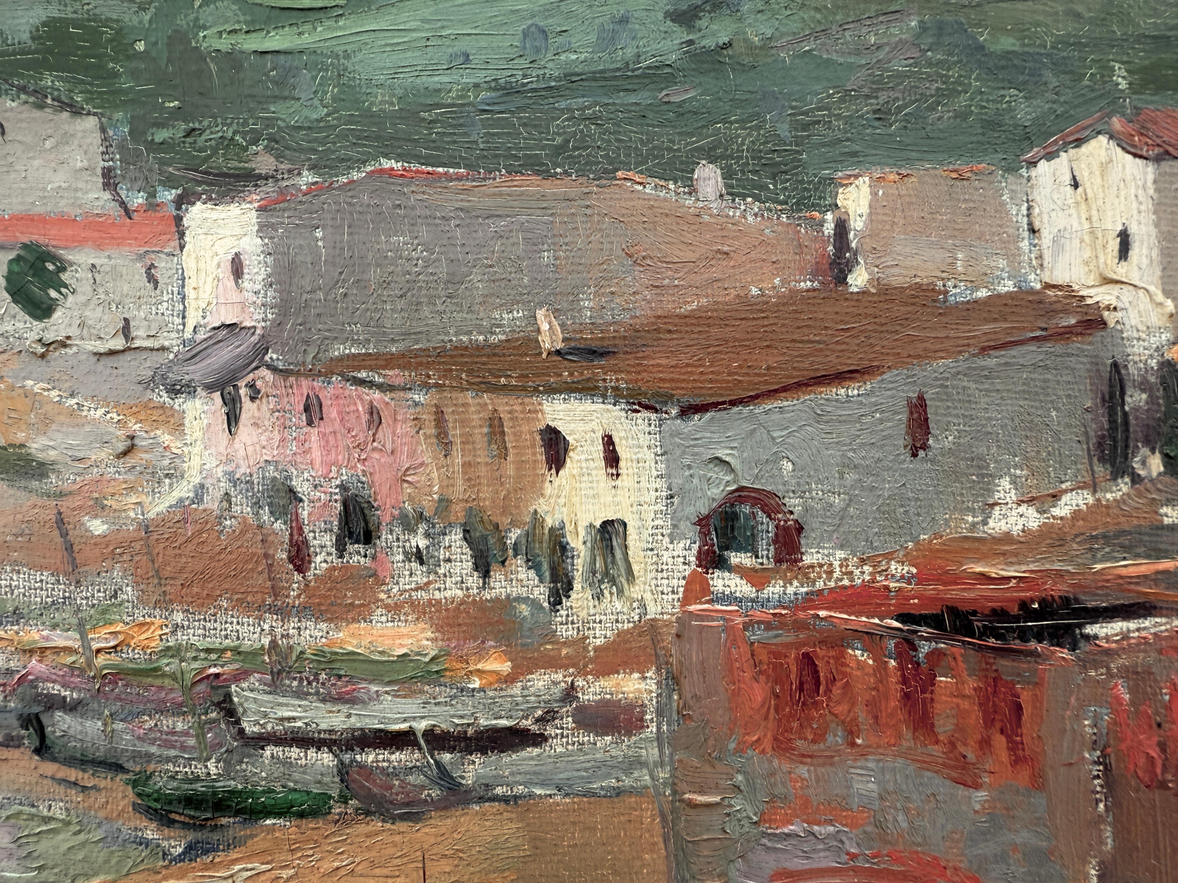 Costa Brava oil on canvas painting Spain mediterranean art For Sale 1