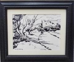 Vila Cañellas Natural Landscape 1997 original ink painting