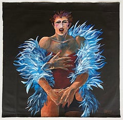 Jose Mario Ansalone Pintura Abstracta "Drag Queen" Sin Extender sobre Lienzo