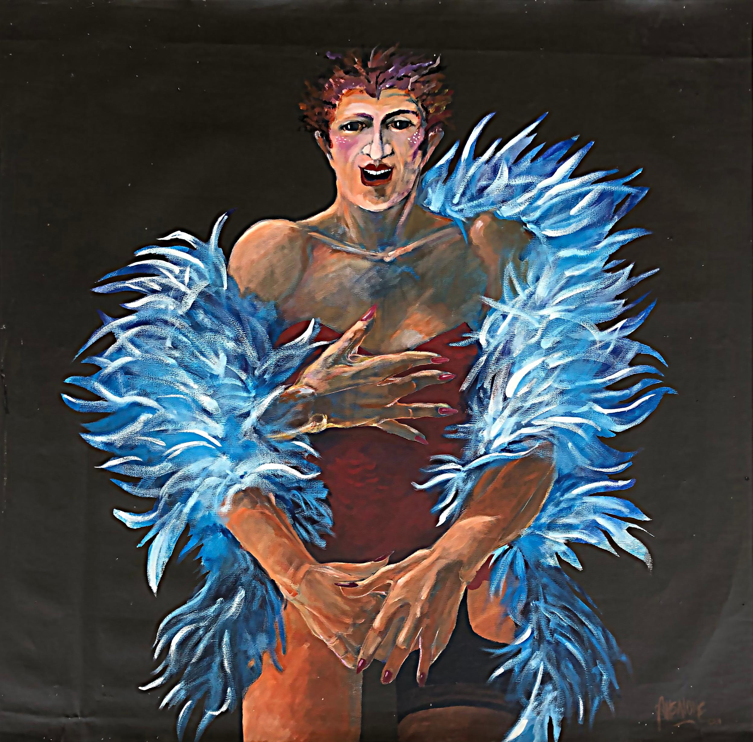 Peinture abstraite « Rag Queen » de Jose Mario Ansalone, non tendue sur toile en vente 2