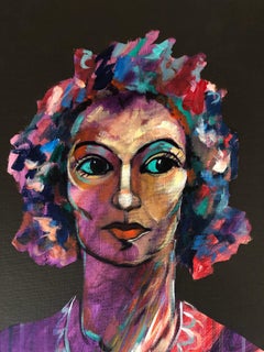 Jose Mario Ansalone Retrato Abstracto Pintura sobre Lienzo