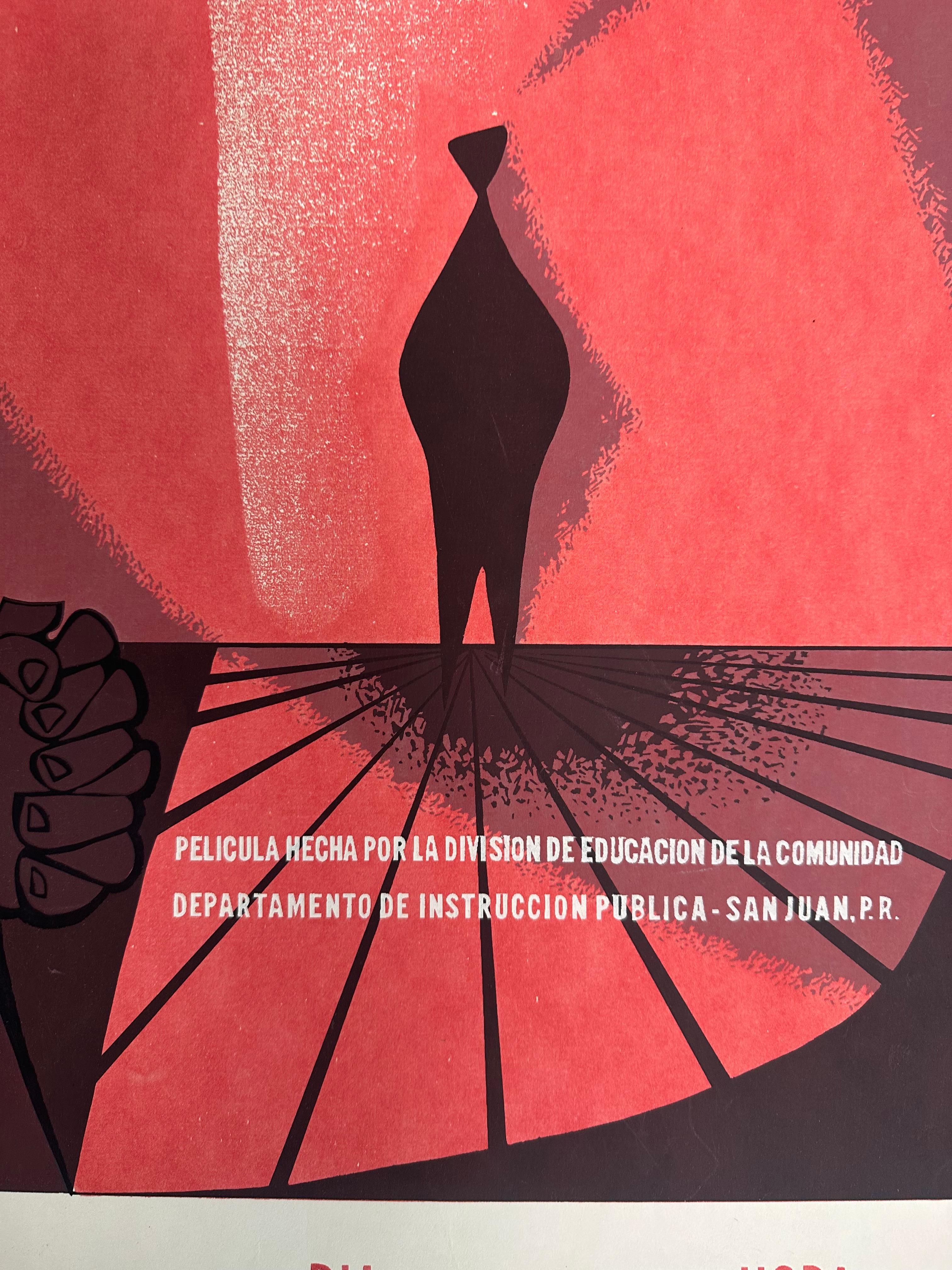 Affiche du film El Secreto, artiste portugais Porto Rico - Rose Print par Jose Melendez Contreras