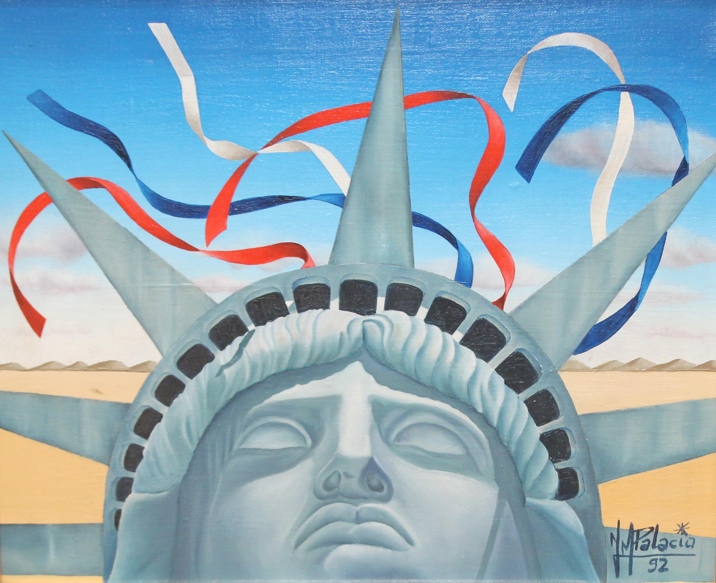  Jose Miguel Palacio Giménez Figurative Painting - Óleo sobre tela - Libertad de pensamiento
