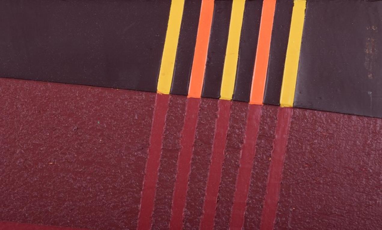 Jose Morales. Öl auf Leinwand. Abstrakte Zusammensetzung. Datiert 1969. im Zustand „Hervorragend“ im Angebot in Copenhagen, DK