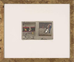 Composition - Original Etching by José Ortega - 1970s