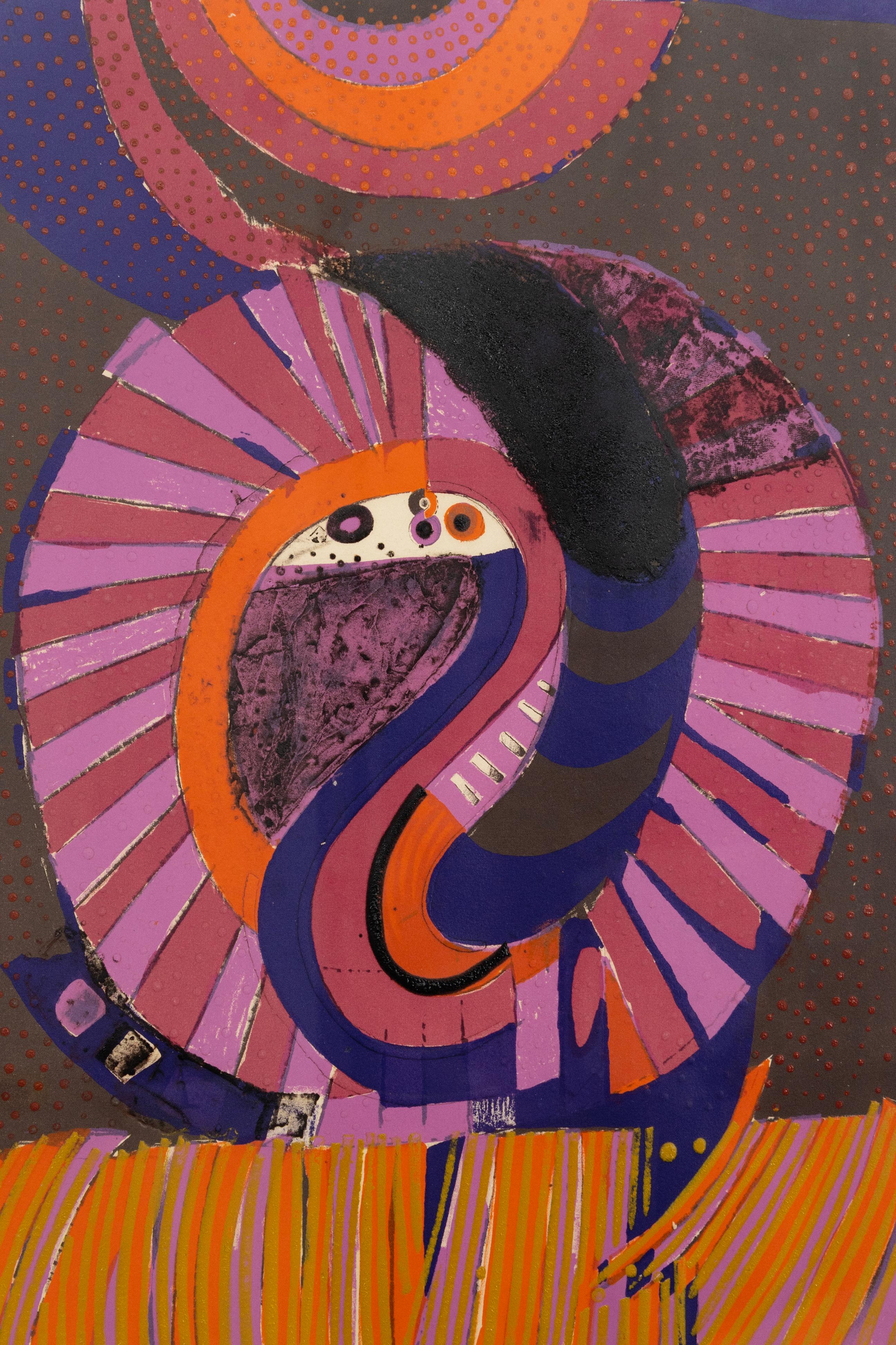 Jose Ortega - Untitled (from Segadores), 1970 Signed Serigraph 75/120 - Spanish (Spanisch) im Angebot
