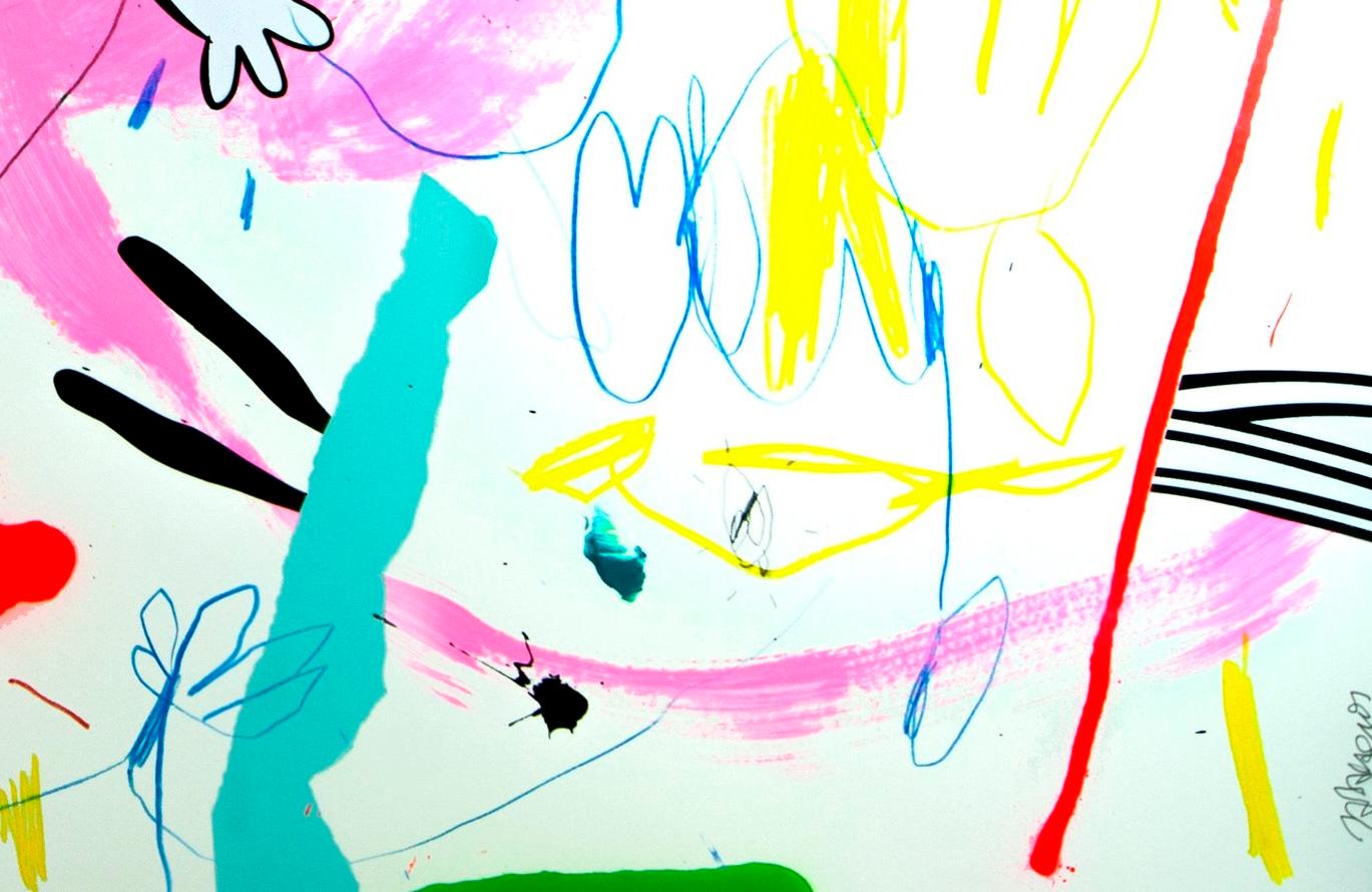 Jose Palacios, Chopito's Adventure, Mixed media on paper, 2024 For Sale 1