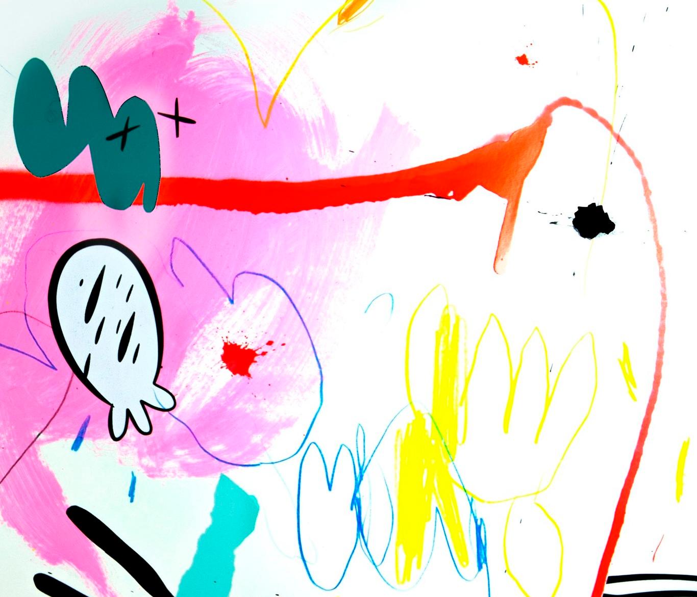 Jose Palacios, Chopito's Adventure, Mixed media on paper, 2024 For Sale 2