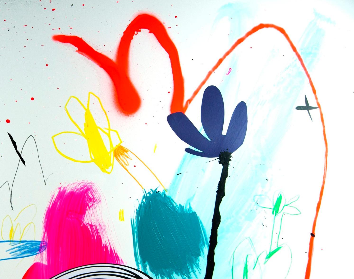 Jose Palacios, Friendship, Mixed media on paper, 2024 For Sale 2