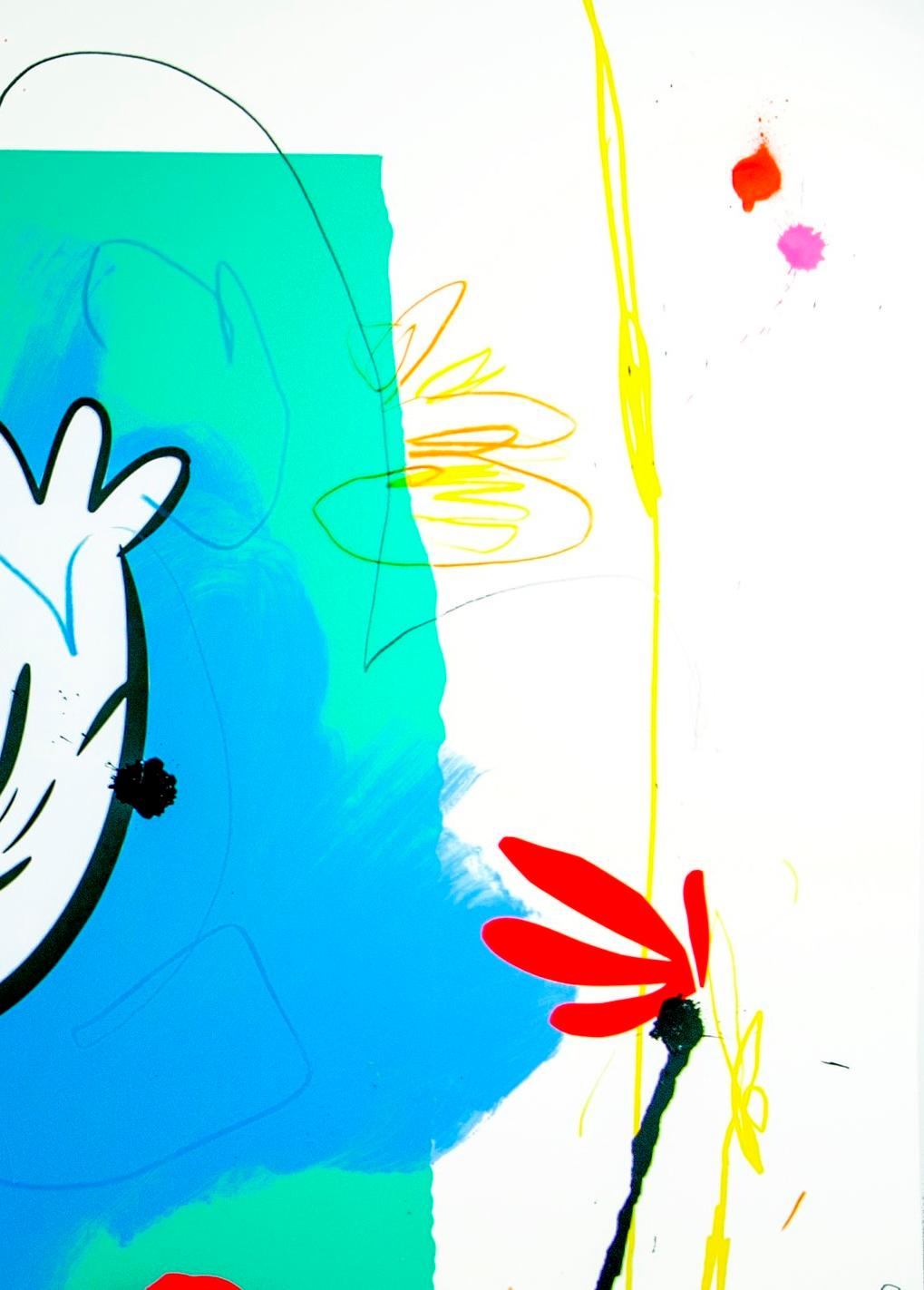 Jose Palacios, Green Play Area, Mixed media on paper, 2024 For Sale 1