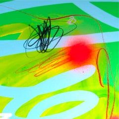 Jose Palacios, Macrogarden 09, Abstract, Mixed media on paper, Matisse Influence