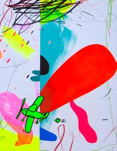 Jose Palacios, Tropic 05, Mixed-Media auf Papier, 2023