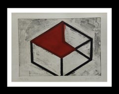 Pedro Croft 12 Geometric figure. black and red