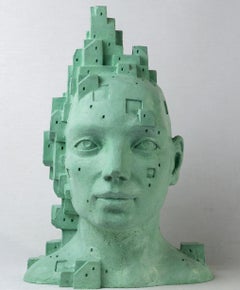 Escultura Figurativa Arquitectónica en Cemento Pigmentado. Antropotectura LarA 018