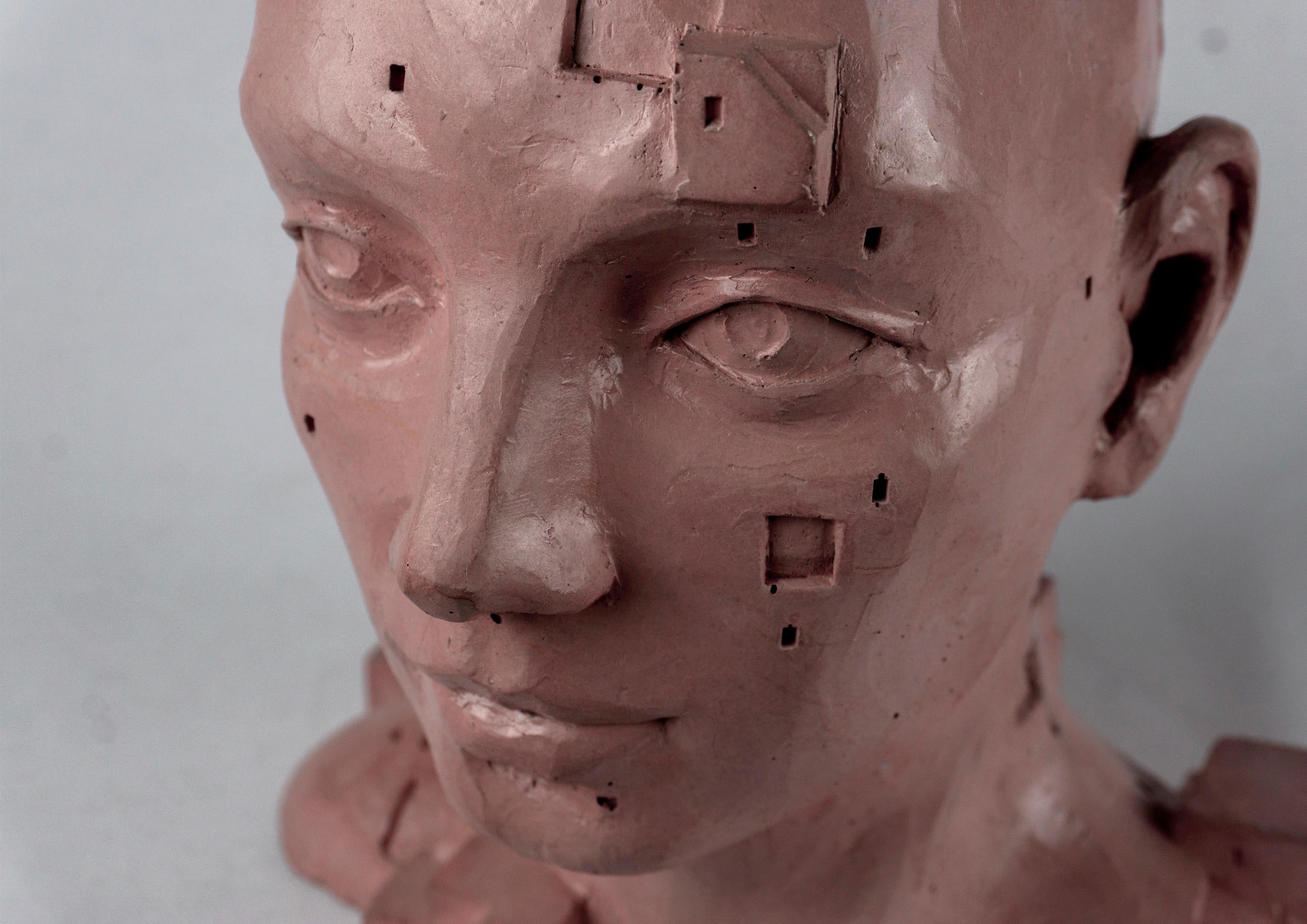 Antropotectura Busto Rosa en Cemento - 