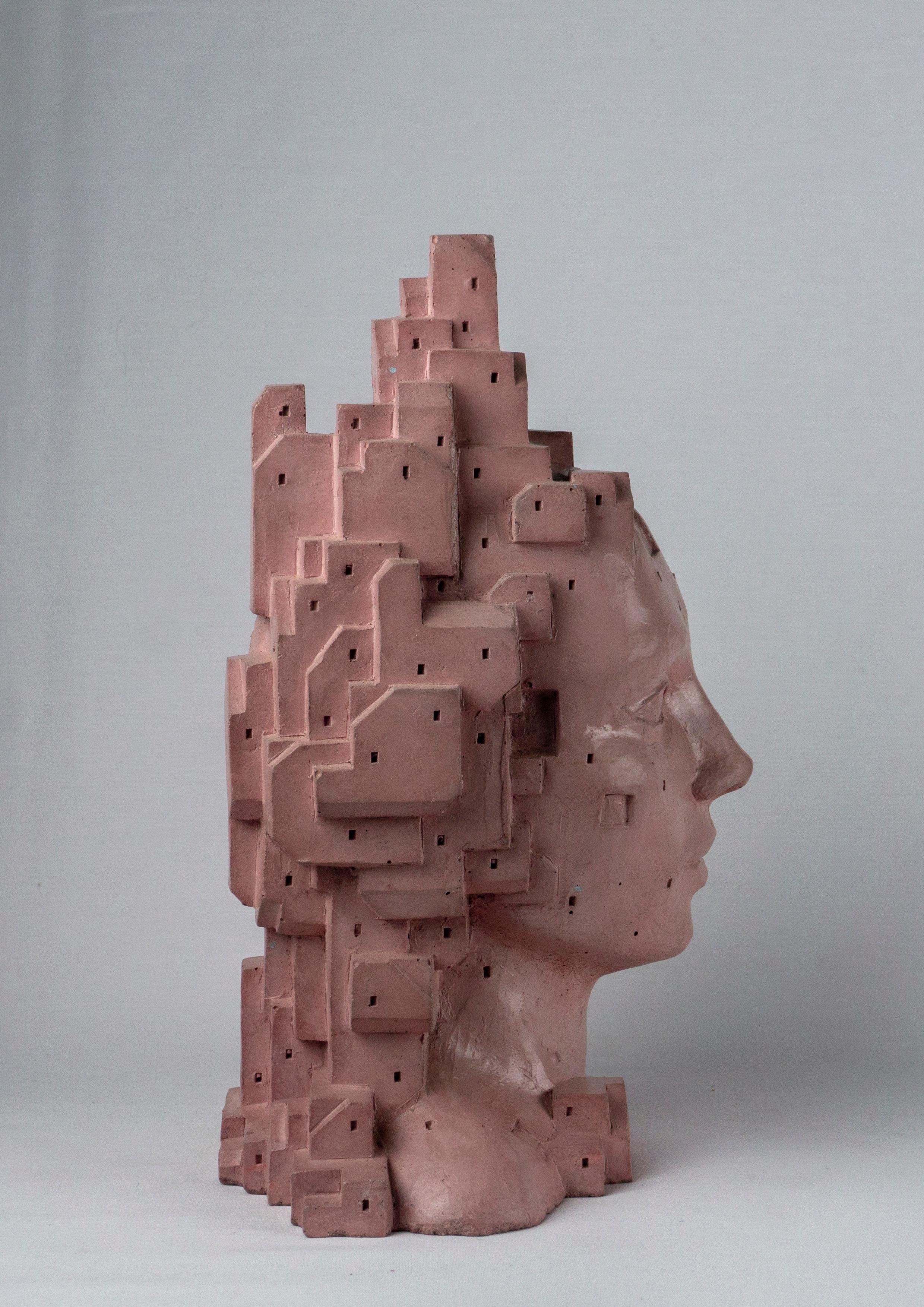 Antropotectura Busto Rosa en Cemento - 