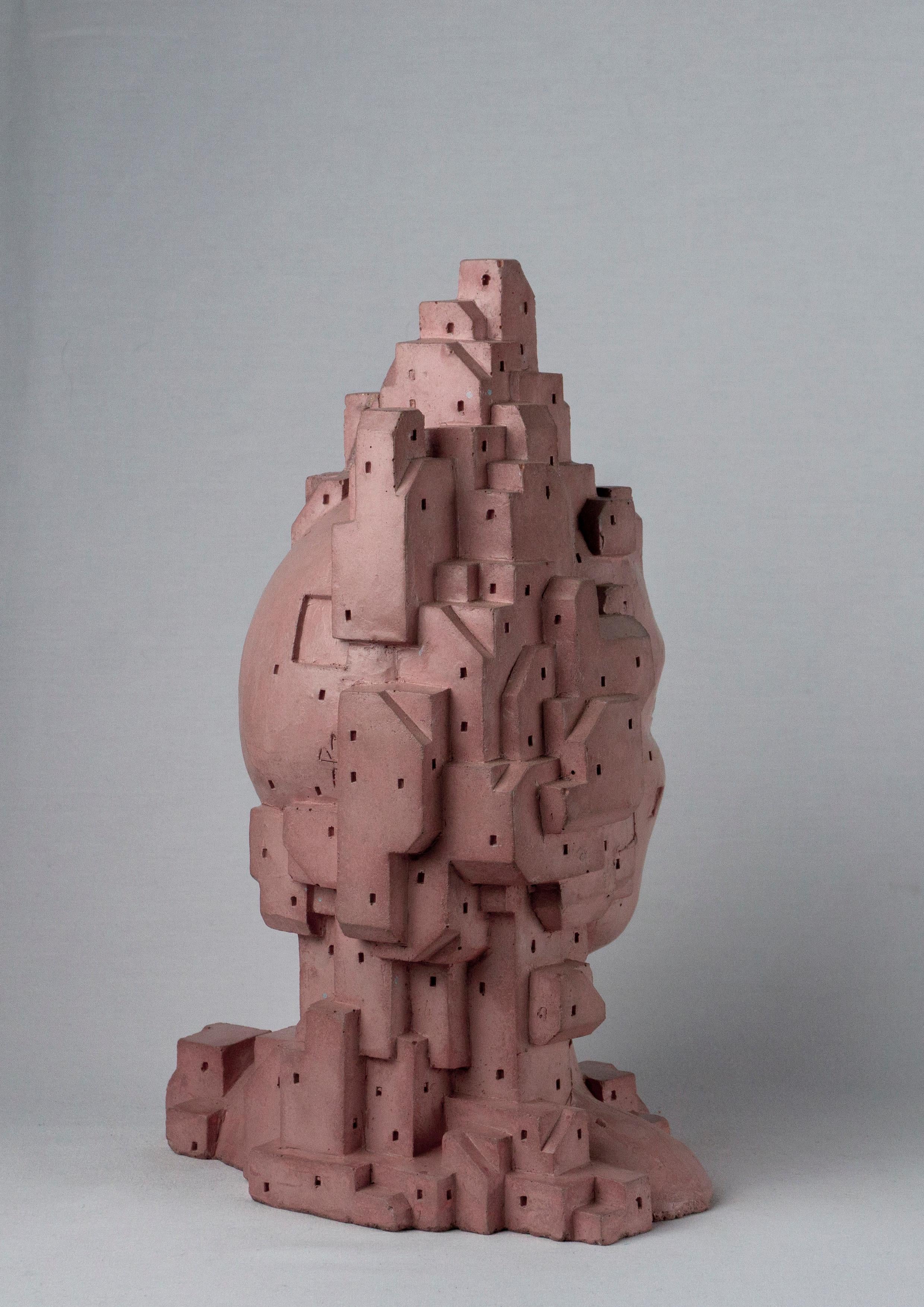 Antropotectura Busto Rosa en Cemento - 