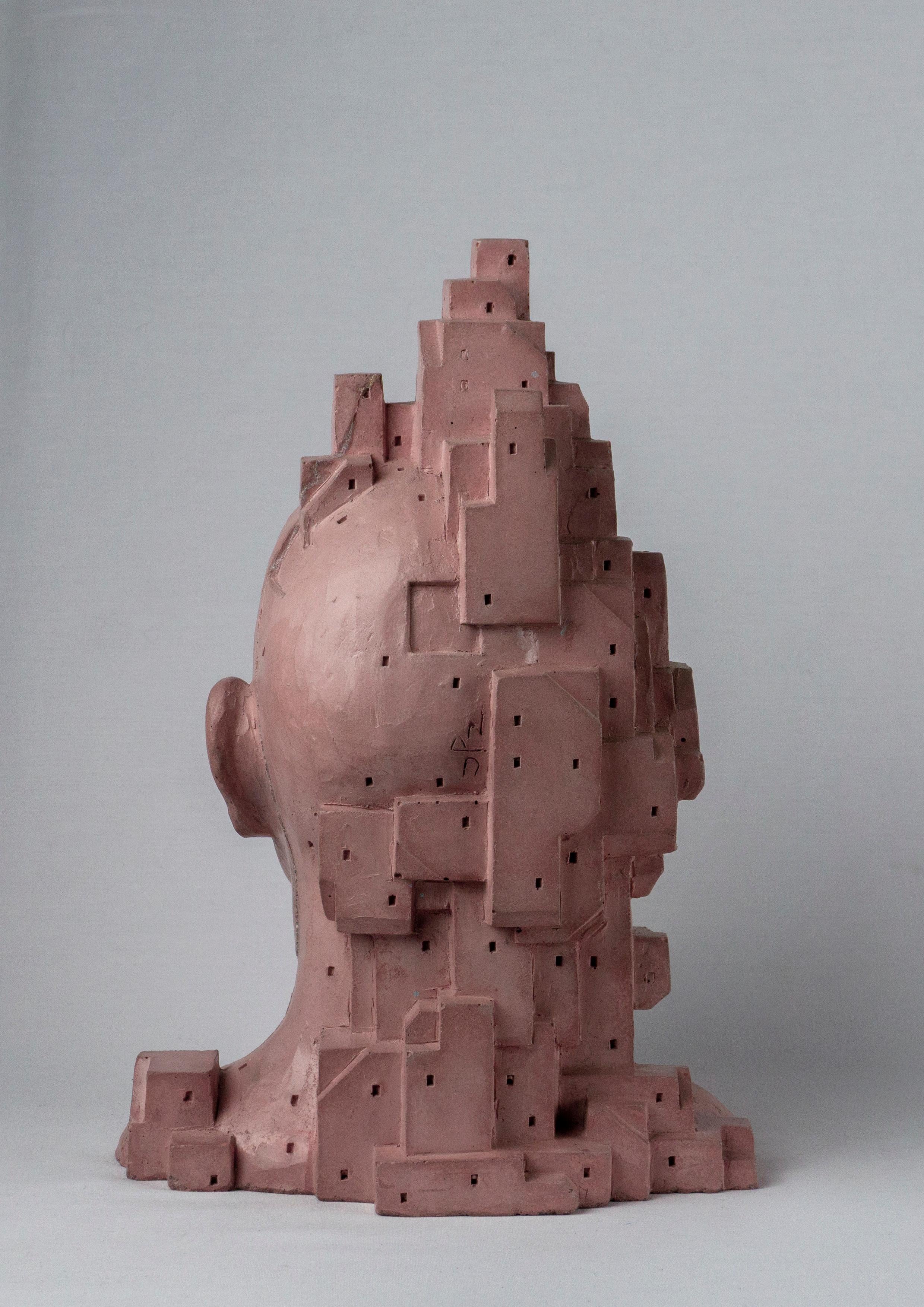 Antropotectura Busto Rosa en Cemento - 
