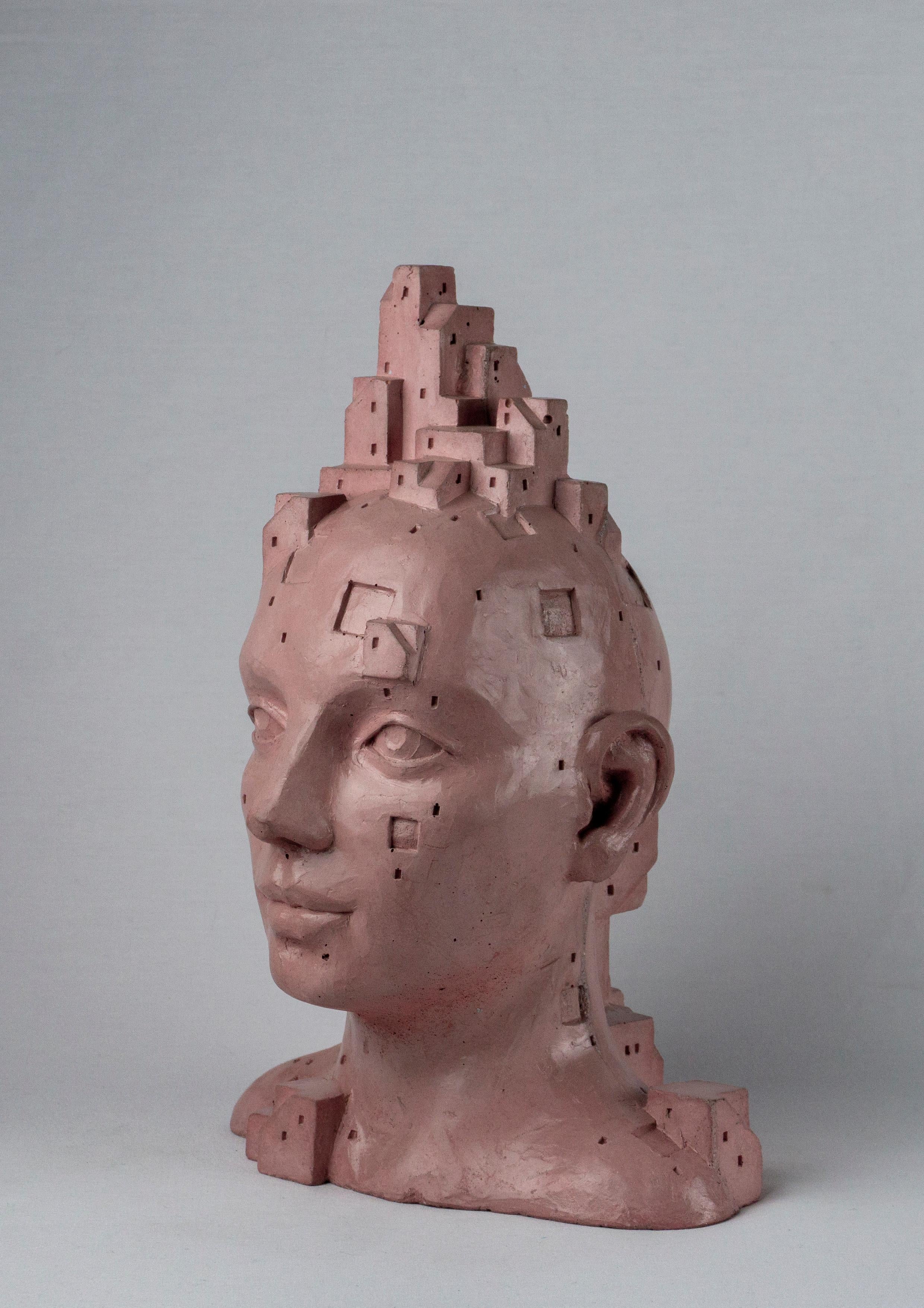 Antropotectura Busto Rosa en Cemento - 