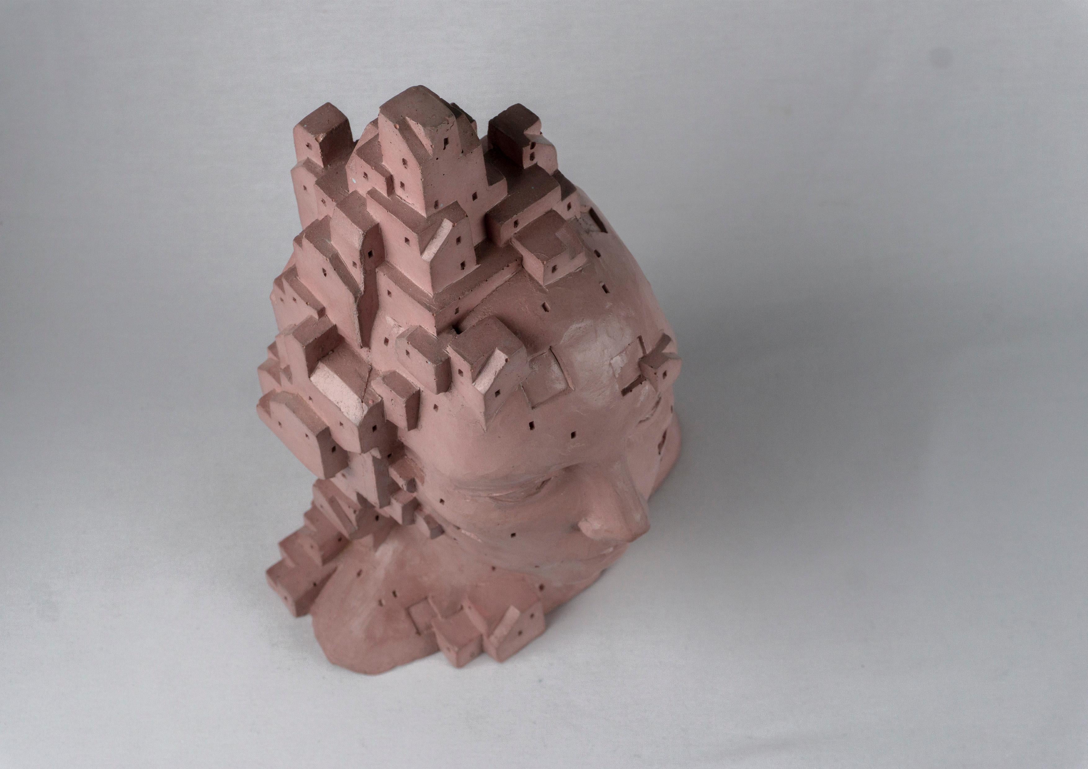 Antropotectura Busto Rosa en Cemento - 