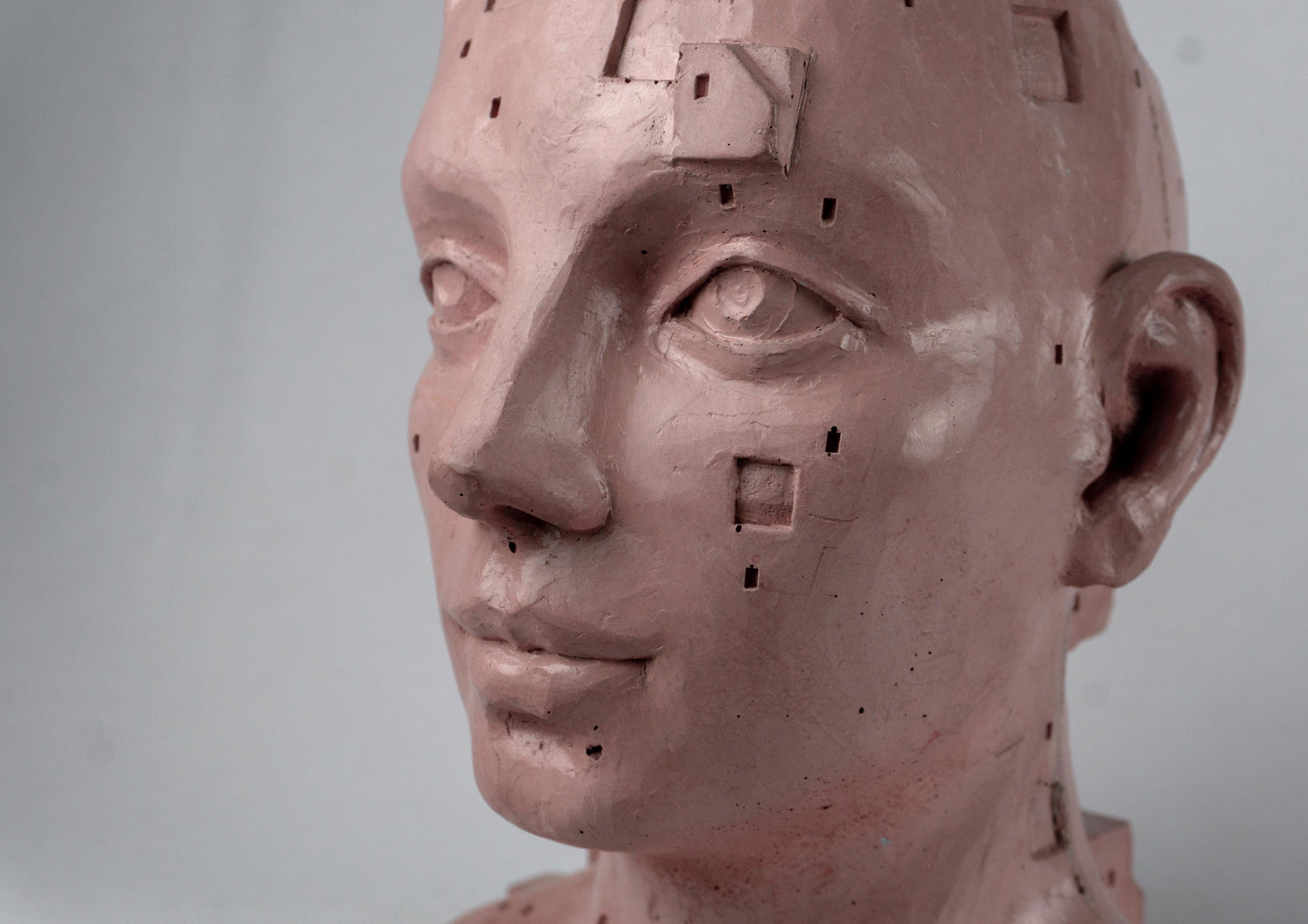 Antropotectura Busto Rosa en Cemento - 