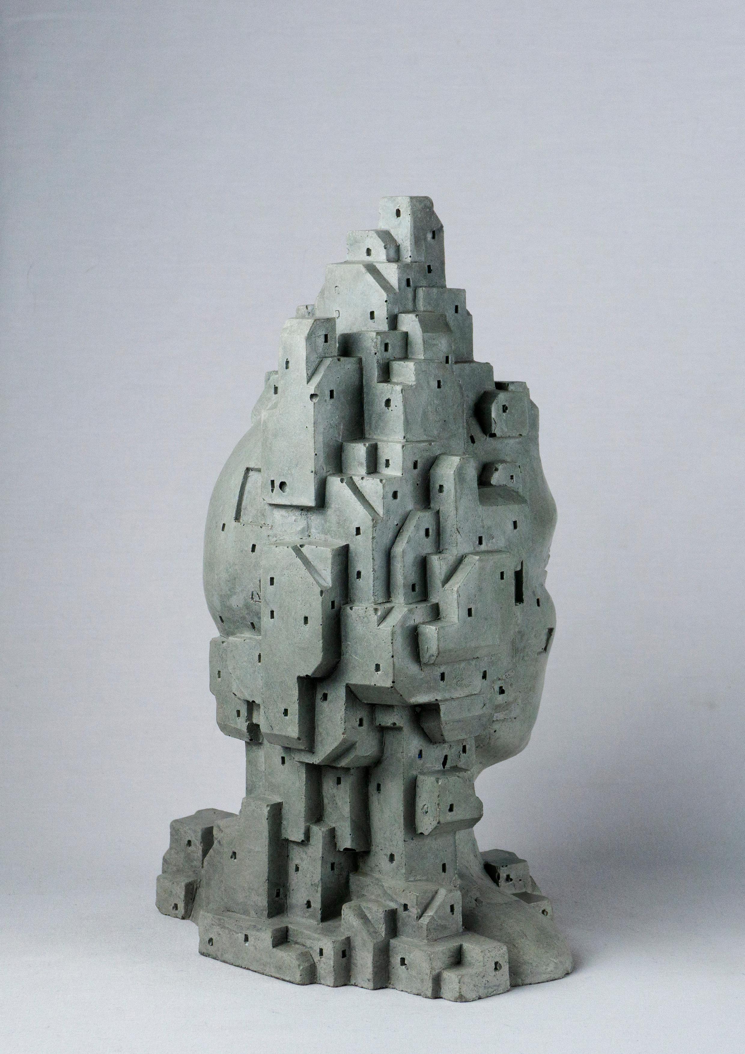 Escultura femenina única de cemento arquitectónico - 