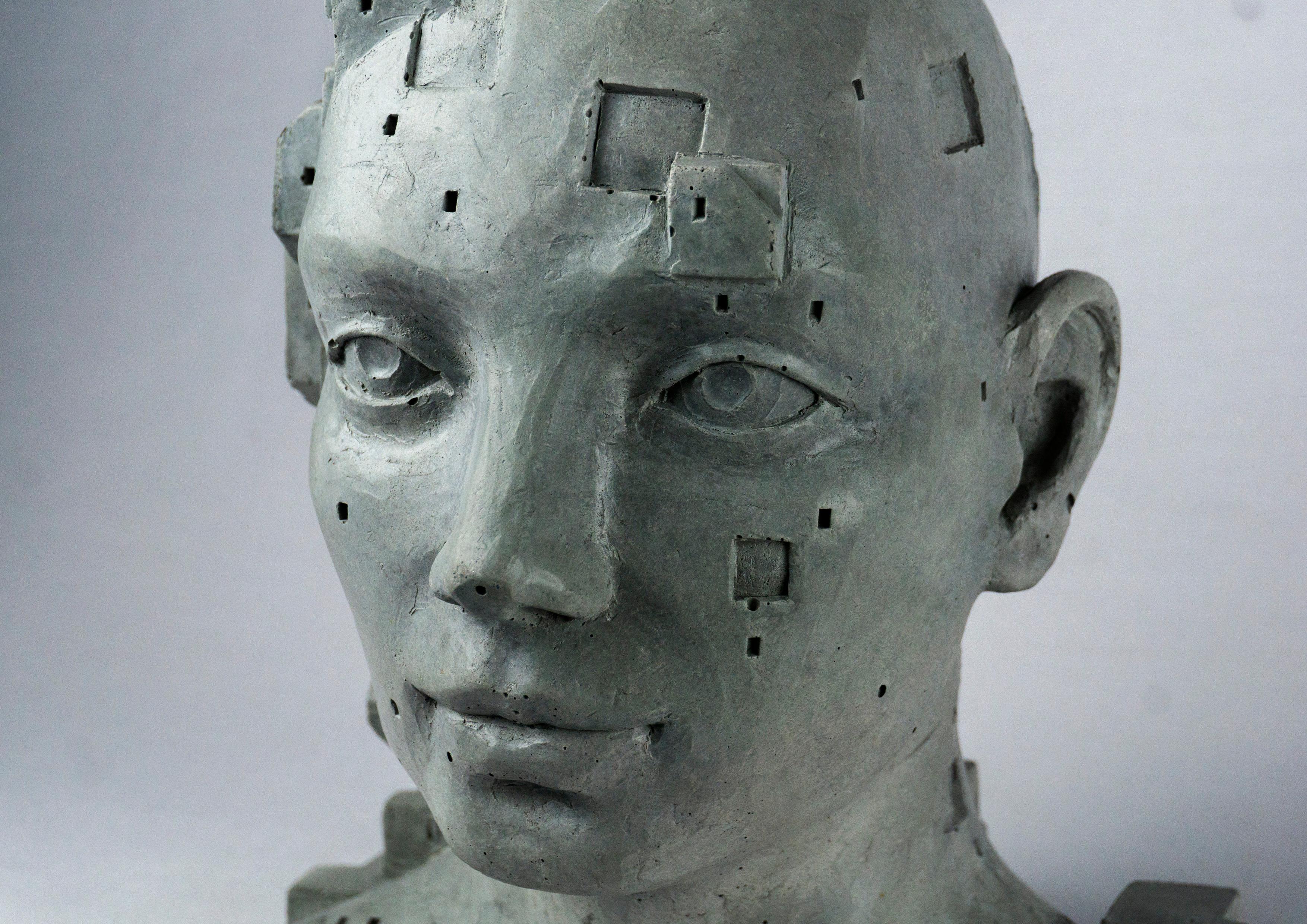 Escultura femenina única de cemento arquitectónico - 