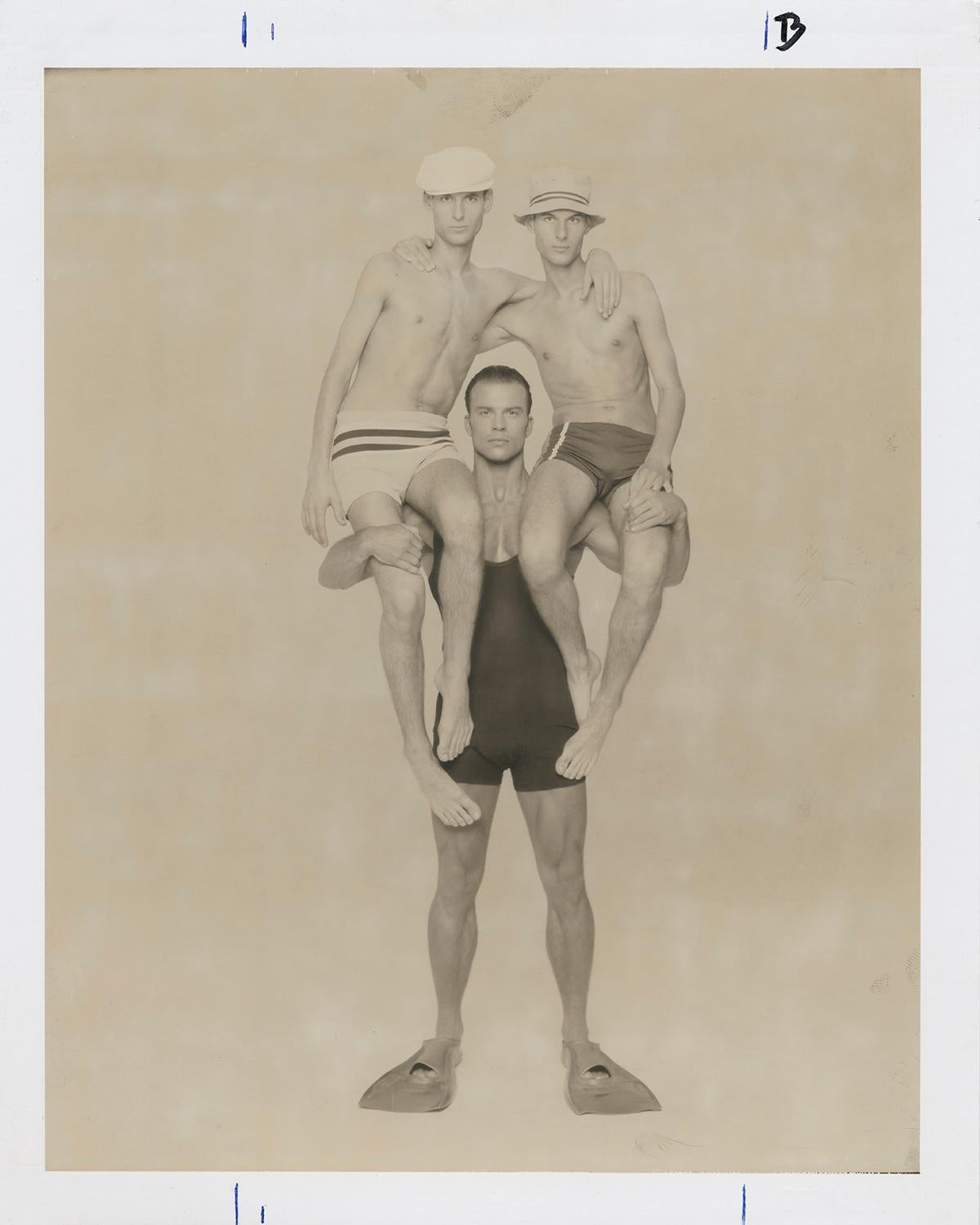 Jose Picayo Figurative Photograph - "Untitled (Boys on Shoulders)", New York, NY, 1995