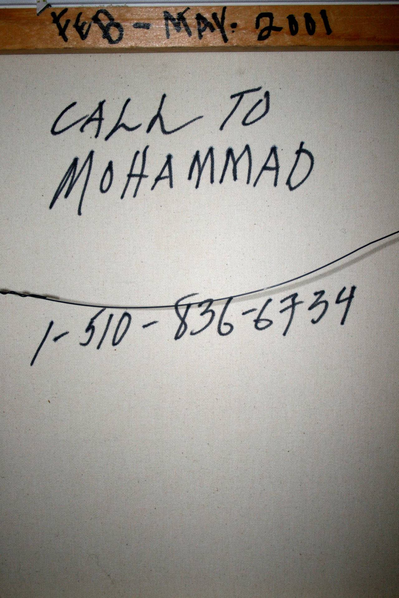 „Call To Mohammad“ Jose Ramon Lerma, Gemälde in Mischtechnik, Assemblage im Angebot 4