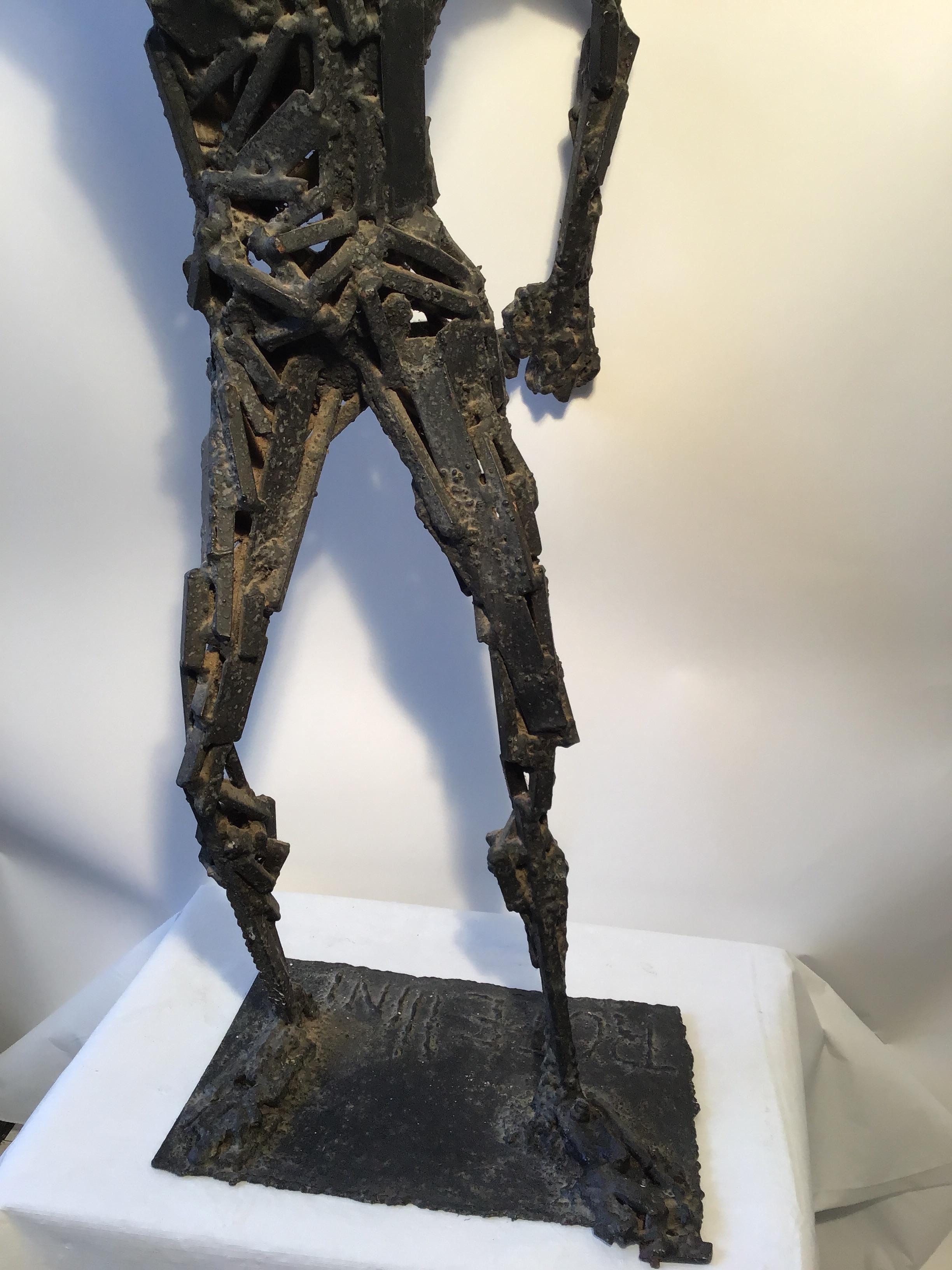 Jose Ramon Rotellini Large Iron Sculpture of a Man 6