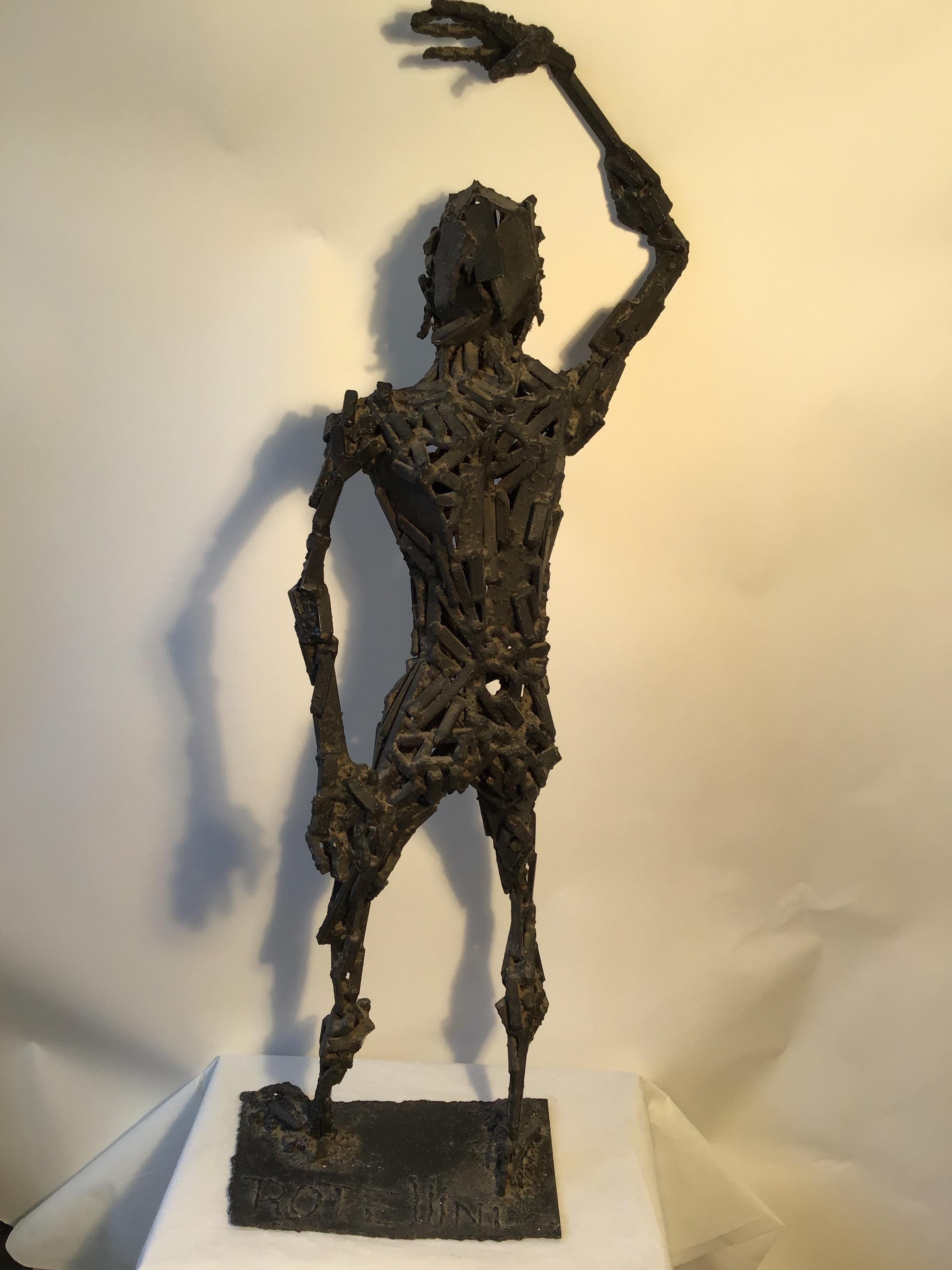 Jose Ramon Rotellini Large Iron Sculpture of a Man 4