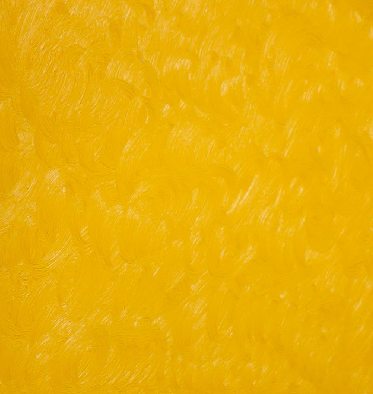 Yellow, Acrylic and oil on canvas minimalistic  painting - Abstract Painting by Jose Ricardo Contreras Gonzalez