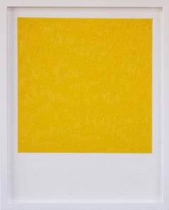 Huile sur toile jaune, acrylique et minimaliste  peinture