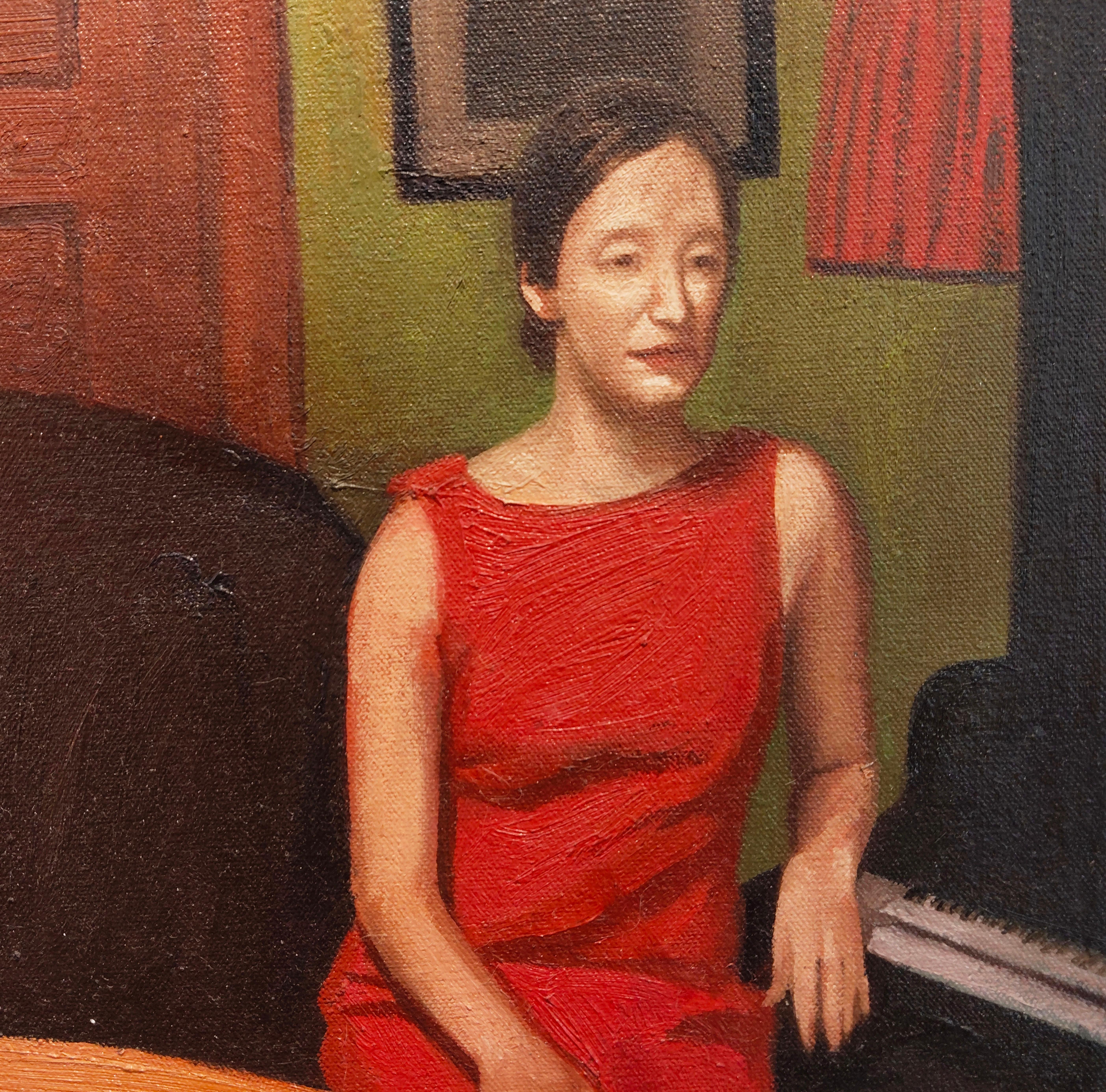 Cambio de Luz. De la serie Light - Figurative Painting Marrón de Jose Ricardo Contreras Gonzalez