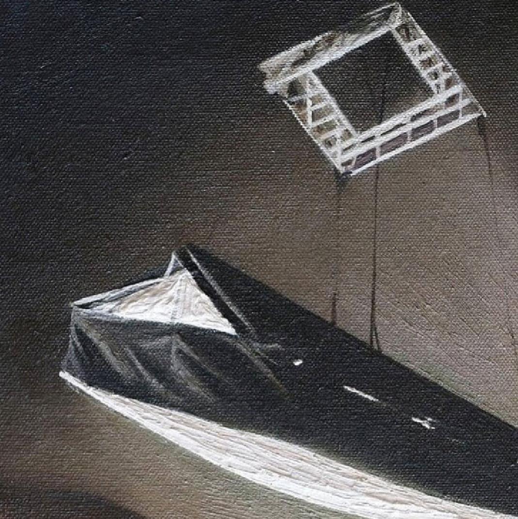 Ohne Titel, Abstraktes Gemälde (Schwarz), Figurative Painting, von Jose Ricardo Contreras Gonzalez