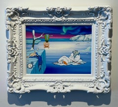 pop art Disney street art contemporary hand painted Dali tribute