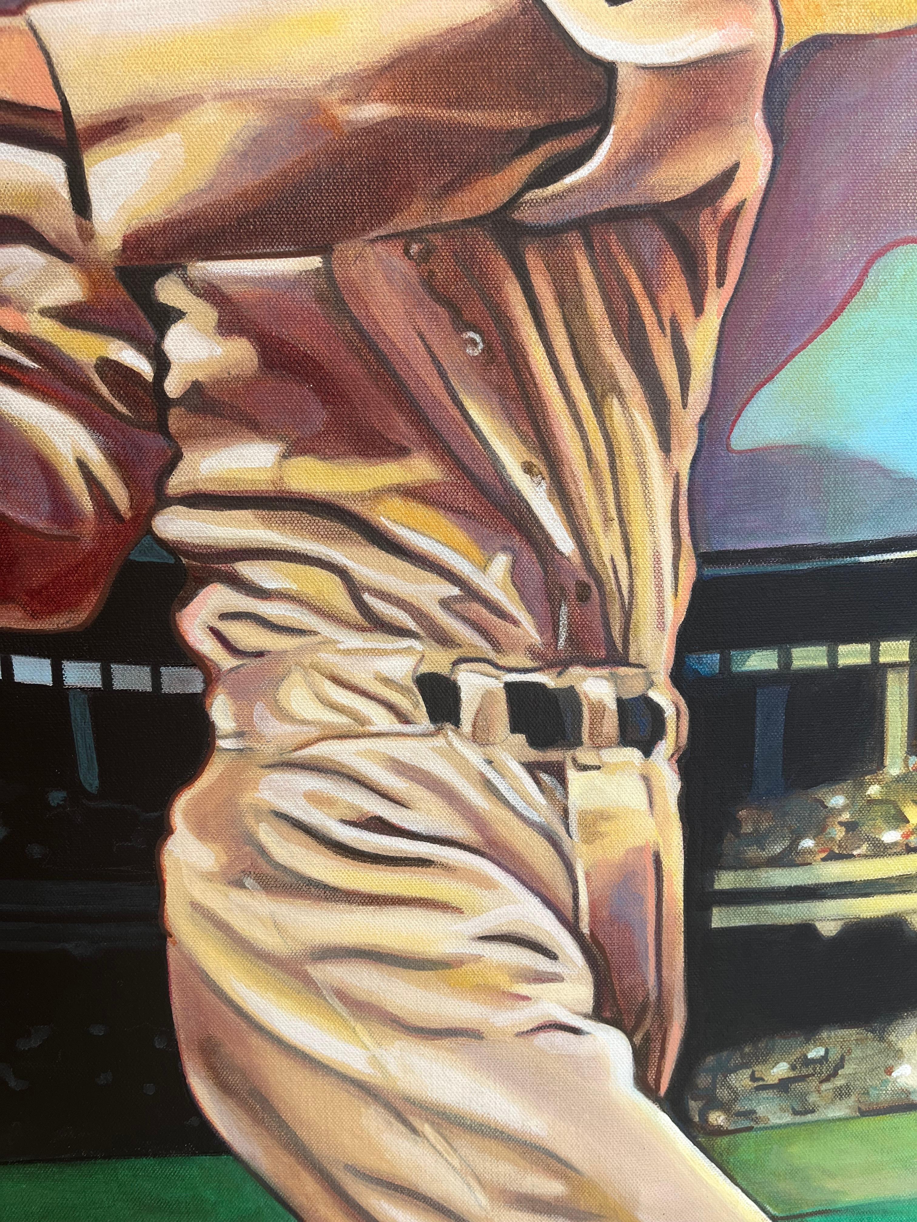 Golden Age Baseball Player Portrait For Sale 1
