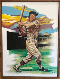 Golden Age Baseball Player Portrait
