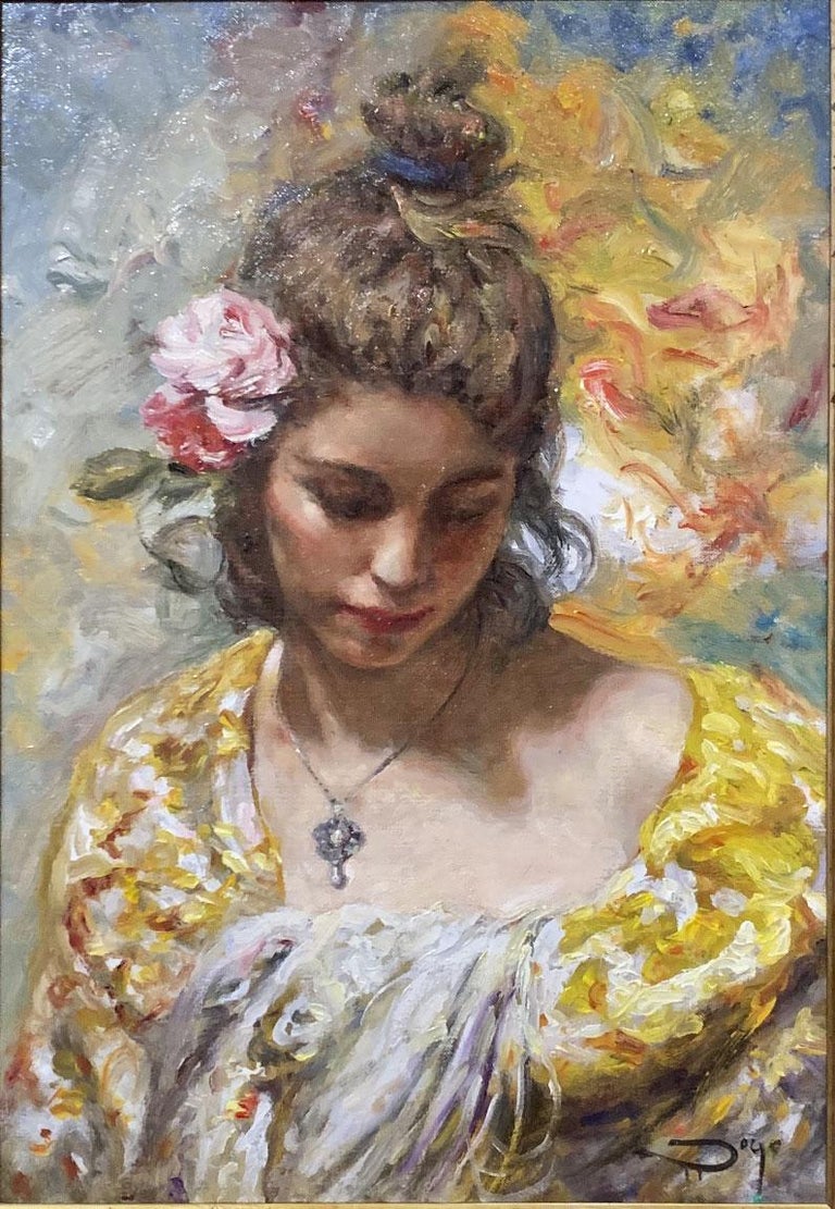 José Royo - Golden - José Royo Oil painting on canvas Impressionist at