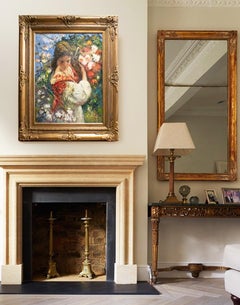 In the Garden - José Royo Oil painting on canvas Impressionist