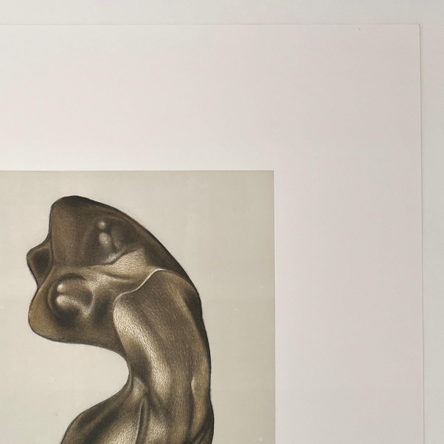« Loved » 2002, gravure d'art originale en mezzo-tinte signée à la main, sculpteur mexicain 3